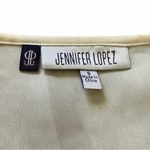 Jennifer Lopez Cream Blouse with Stud Accents - Picture 2 of 6